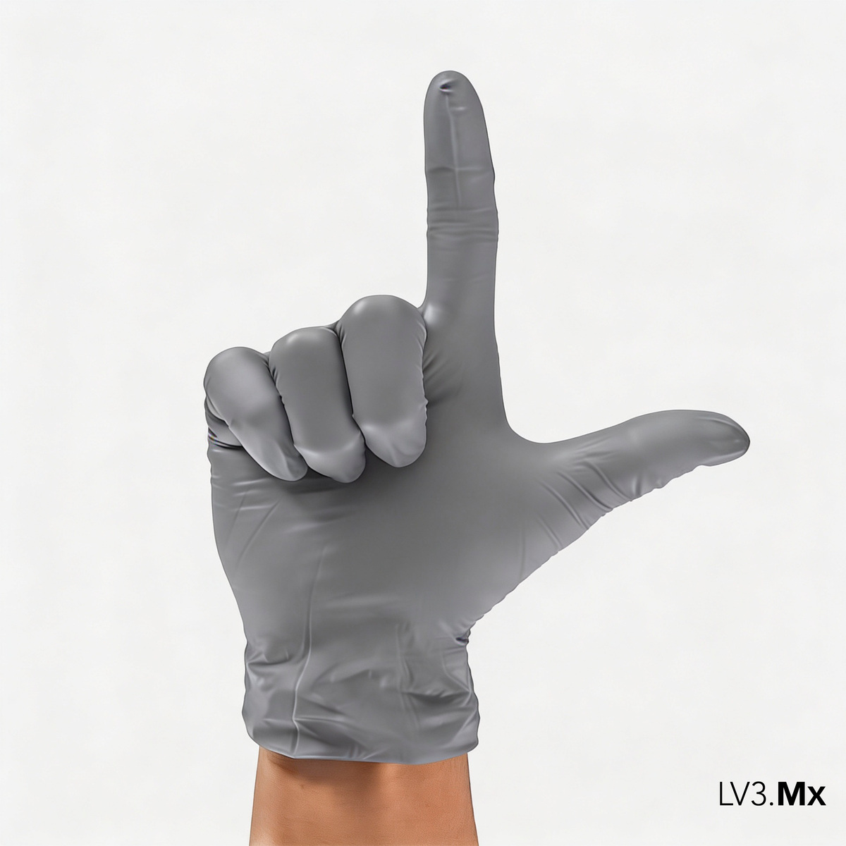 L3VEL3 NITRILE GLOVES LIQUID METAL 100CT