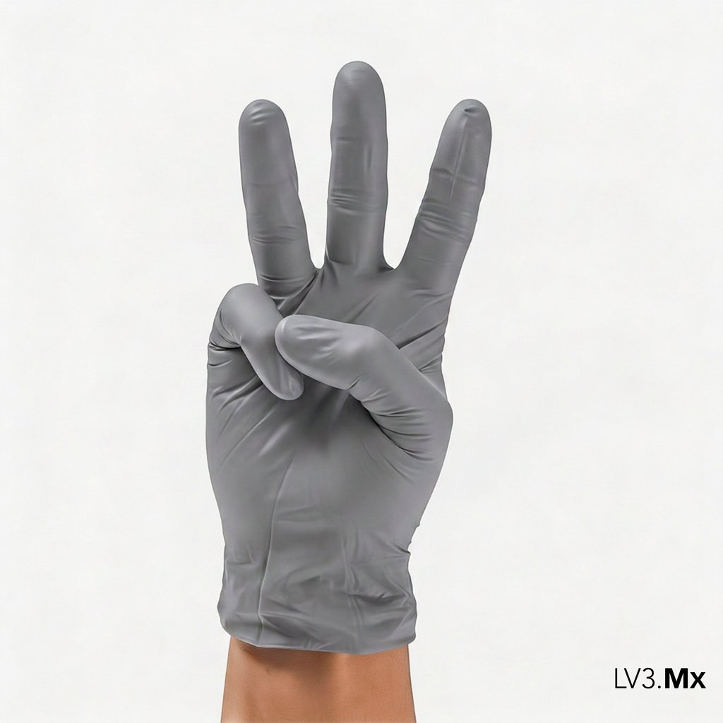 L3VEL3 NITRILE GLOVES LIQUID METAL 100CT