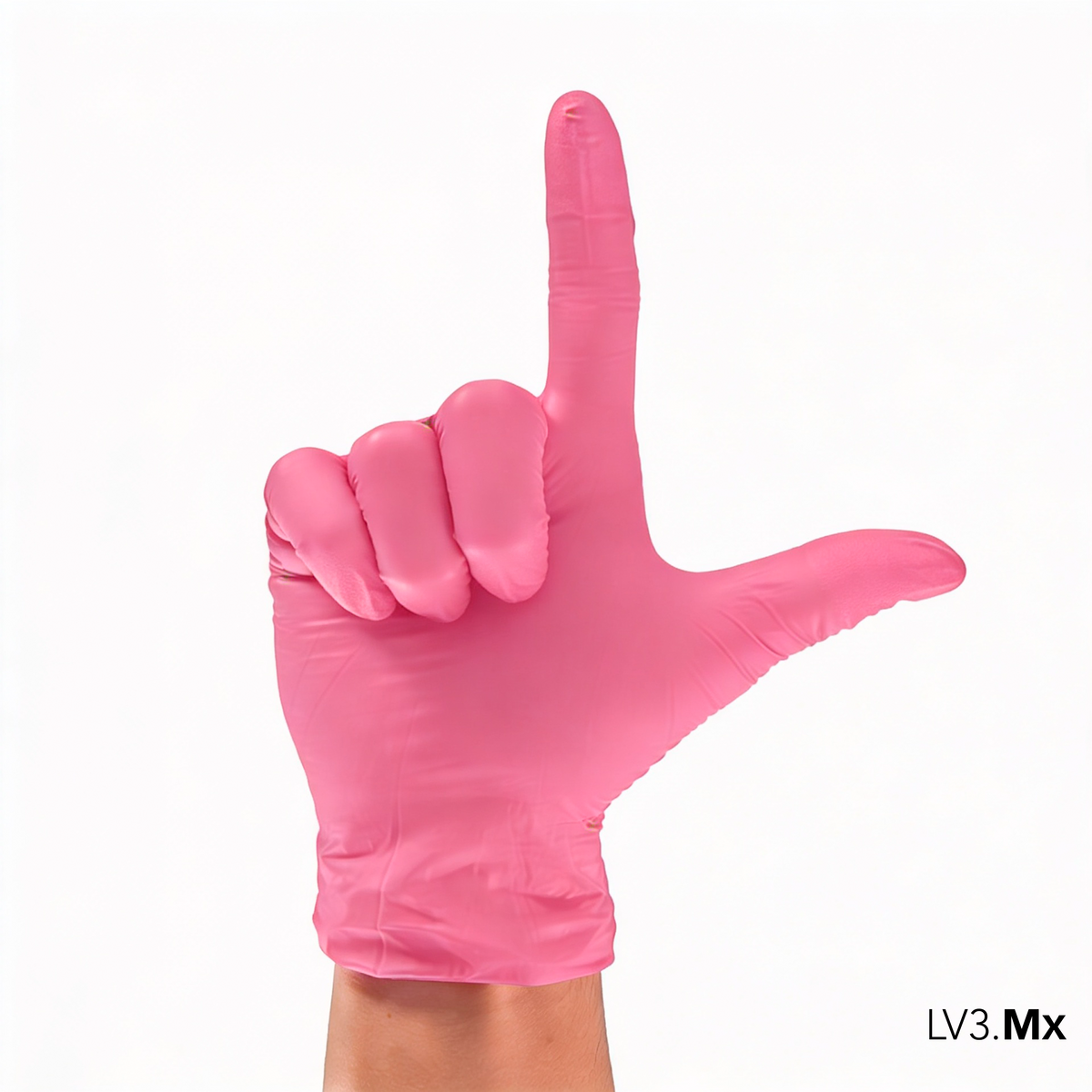 L3VEL3 NITRILE GLOVES PEARL-PINK