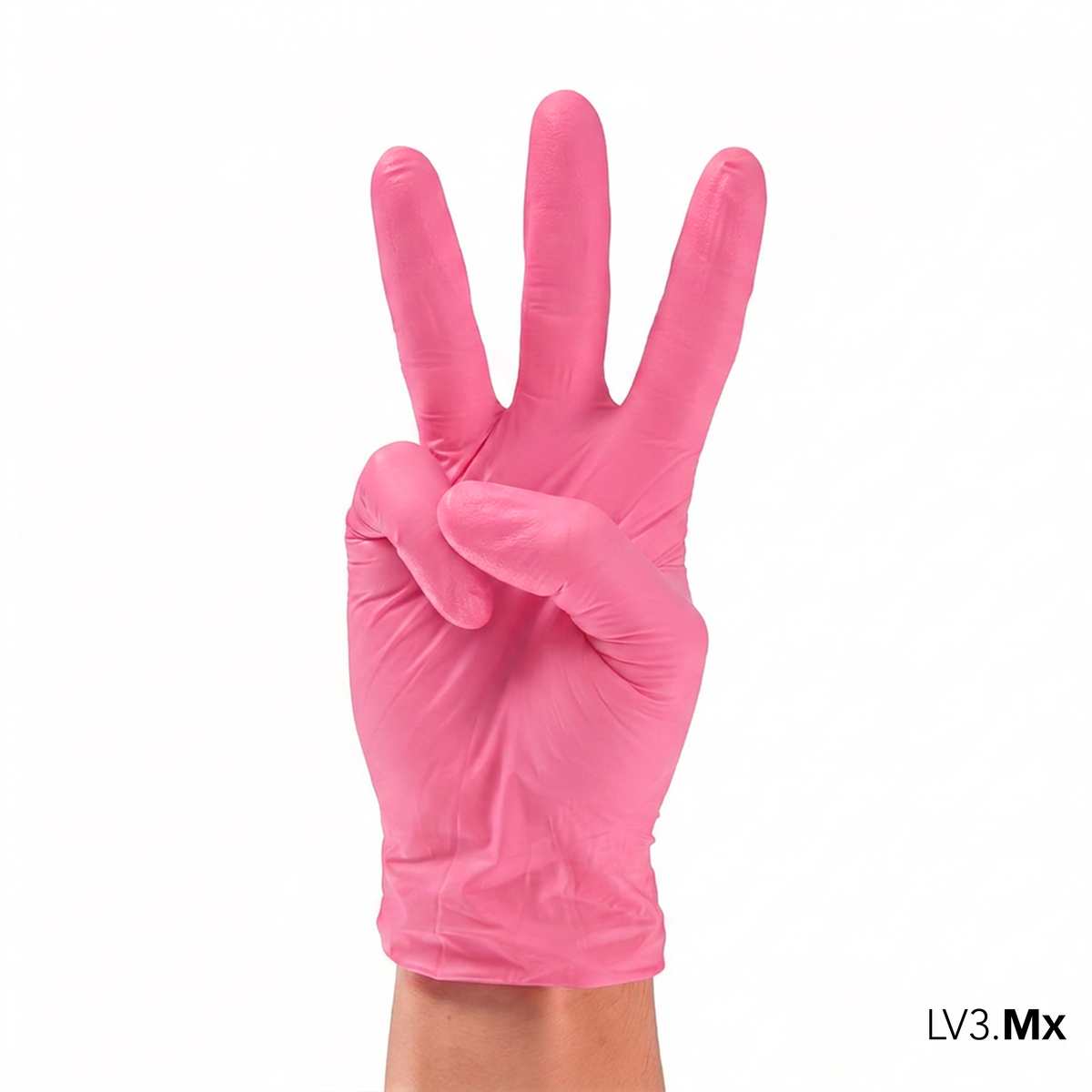 L3VEL3 NITRILE GLOVES PEARL-PINK