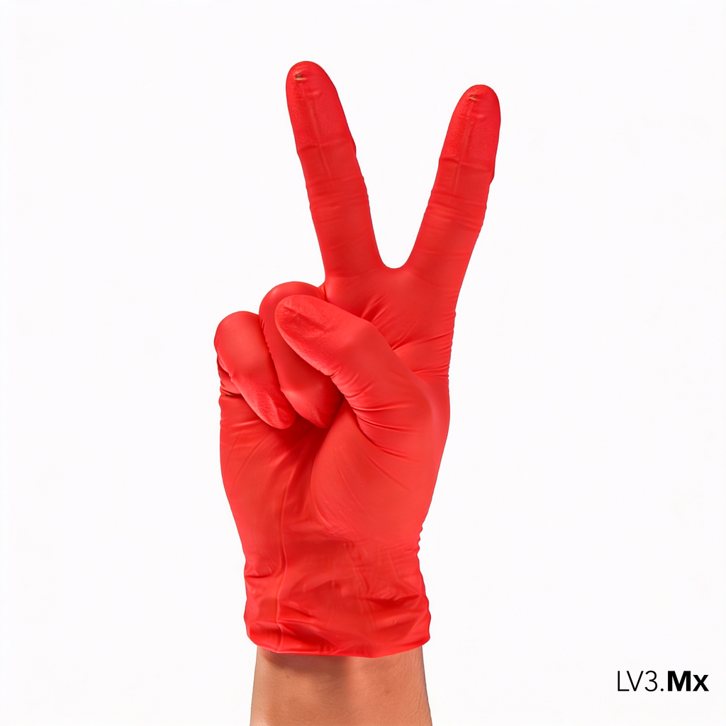 L3VEL3 NITRILE GLOVES RED-ISH  100CT