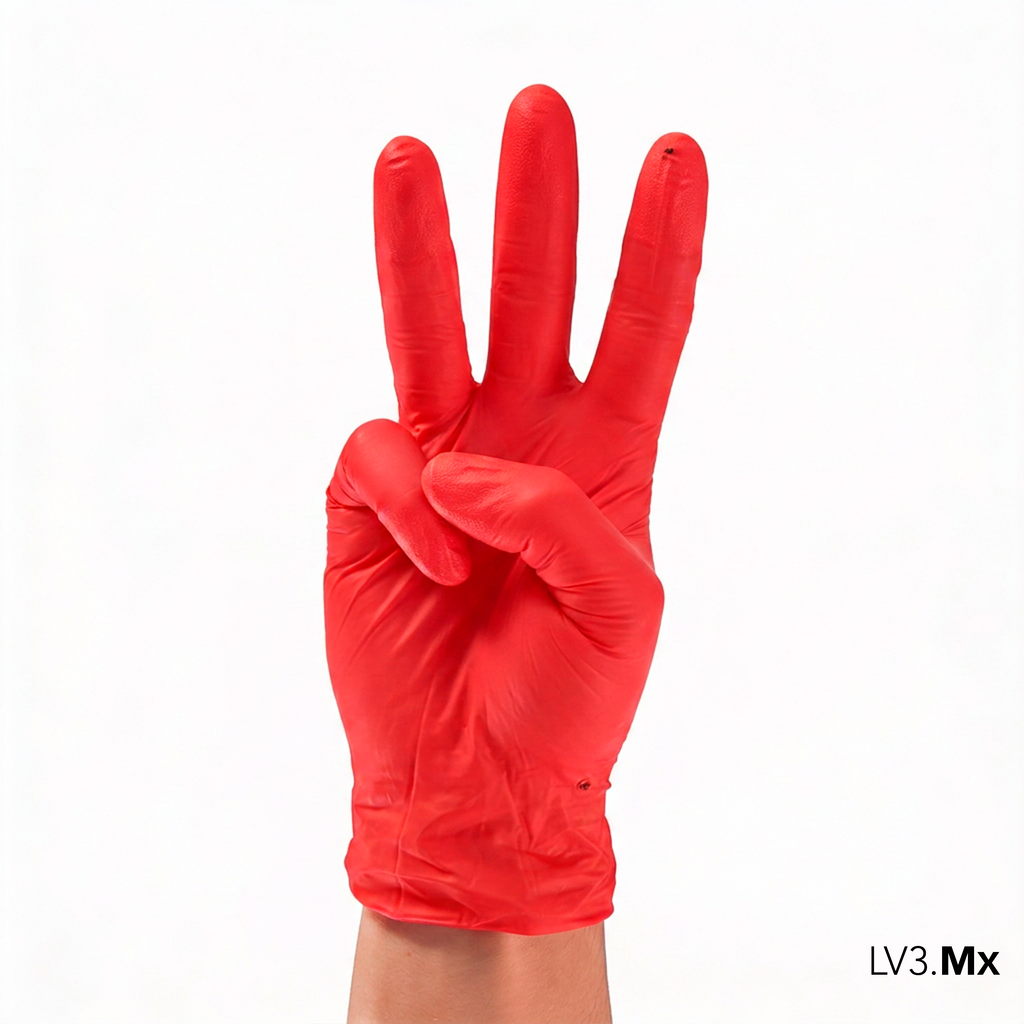 L3VEL3 NITRILE GLOVES RED-ISH  100CT