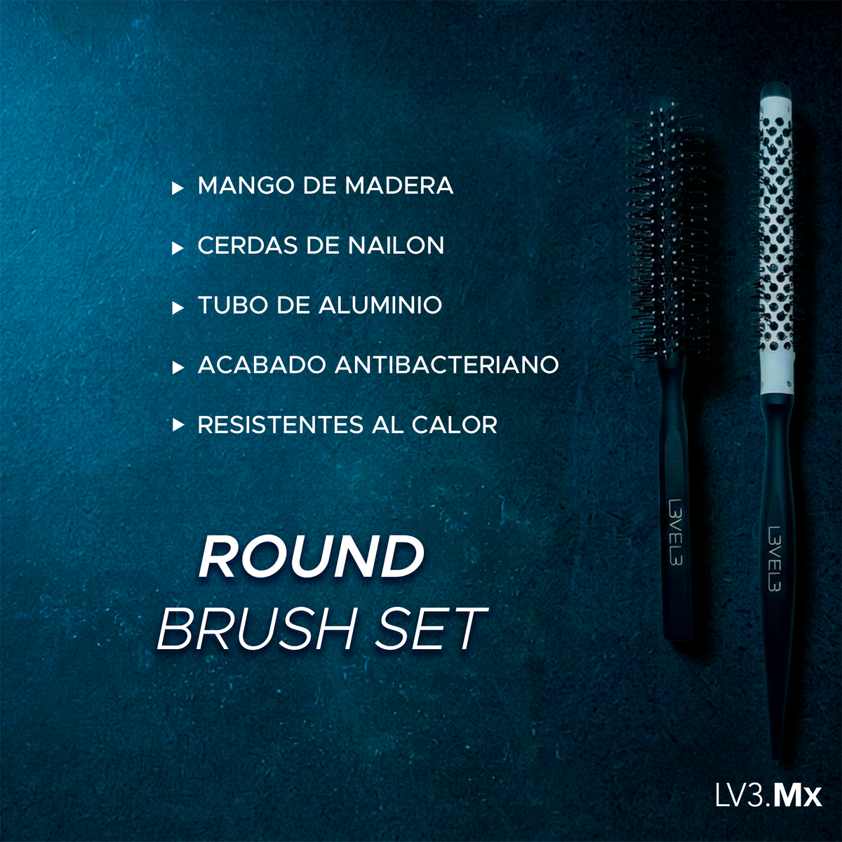 L3VEL3 2PC ROUND BRUSH SET