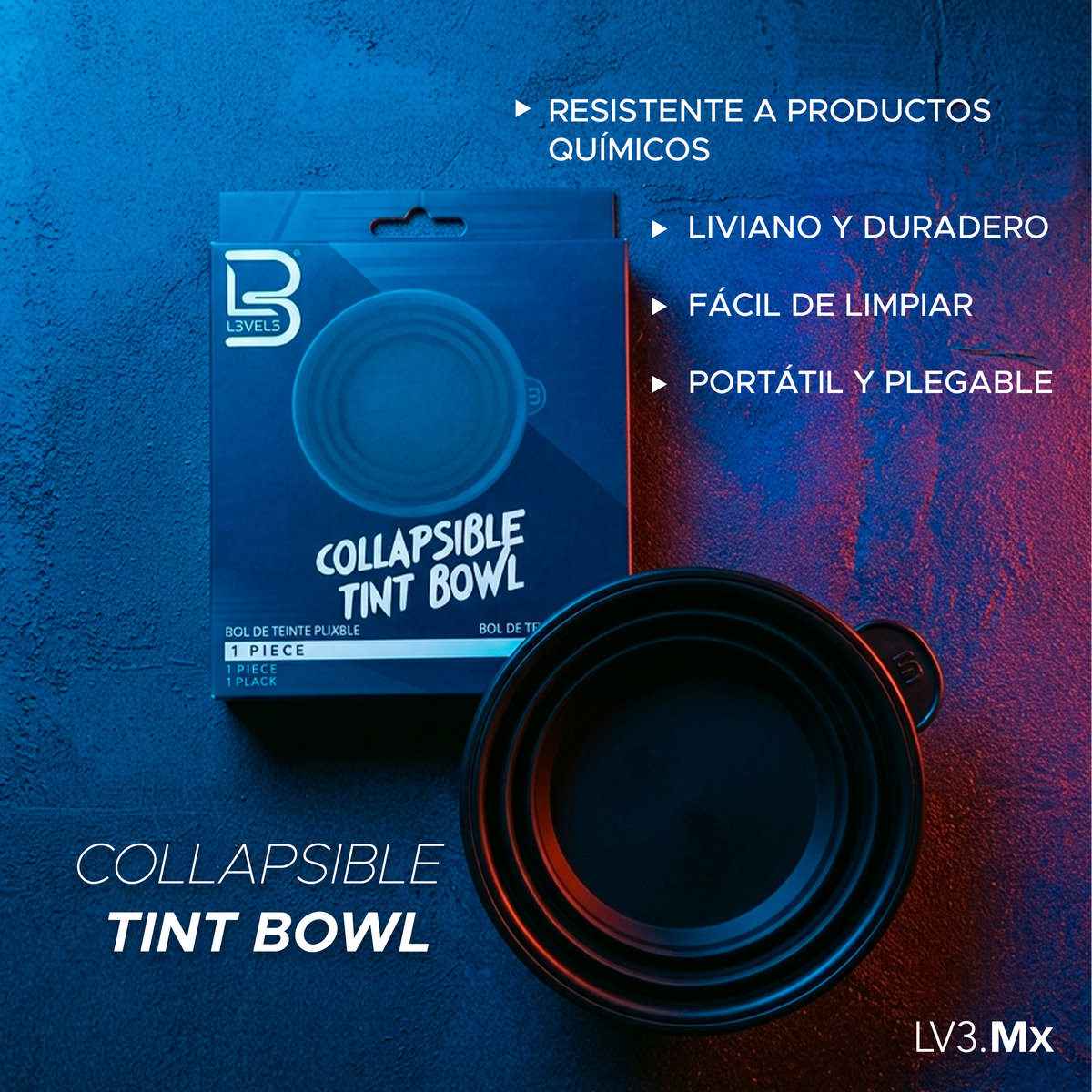 L3VEL3 COLLAPSIBLE TINT BOWL BLACK