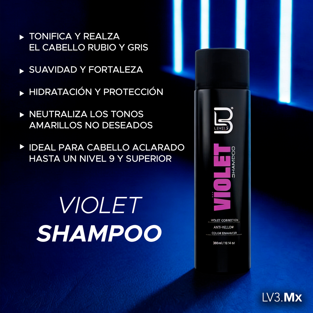 L3VEL3 VIOLET NO YELLOW SHAMPOO 280ML